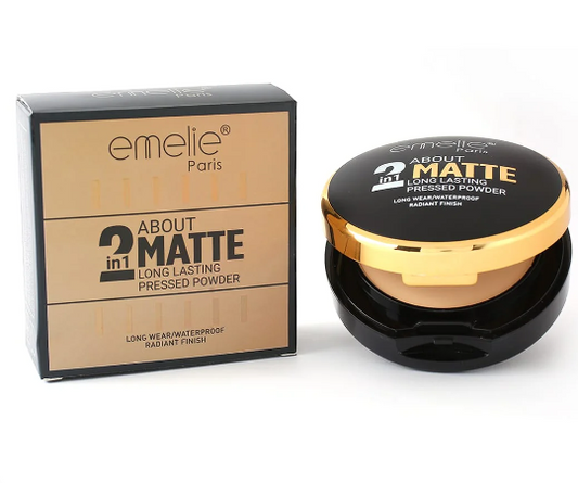 Emelie 2 in 1 Matte Pressed Powder