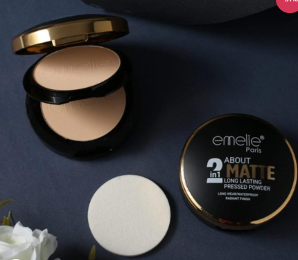 Emelie 2 in 1 Matte Pressed Powder